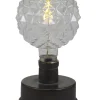 Chic Antique Tischlampen-Lampe mit gemusterter Glühbirne