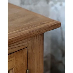 Chic Antique Schränke-Landhaus Vitrinenschrank Marseille mit 4 Türen und 4 Schubladen