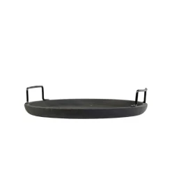Chic Antique Tabletts|Servierplatten & Bretter-Laon Tapastablett aus Mangoholz mit Metallgriff