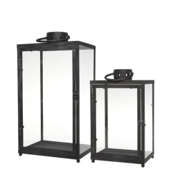 Chic Antique Laternen-Laterne 2er Set aus Metall