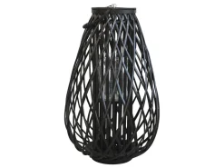 Chic Antique Herbstdeko|Laternen Für Garten Und Outdoor-Laterne geflochten schwarz