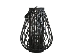 Chic Antique Herbstdeko|Laternen Für Garten Und Outdoor-Laterne geflochten schwarz