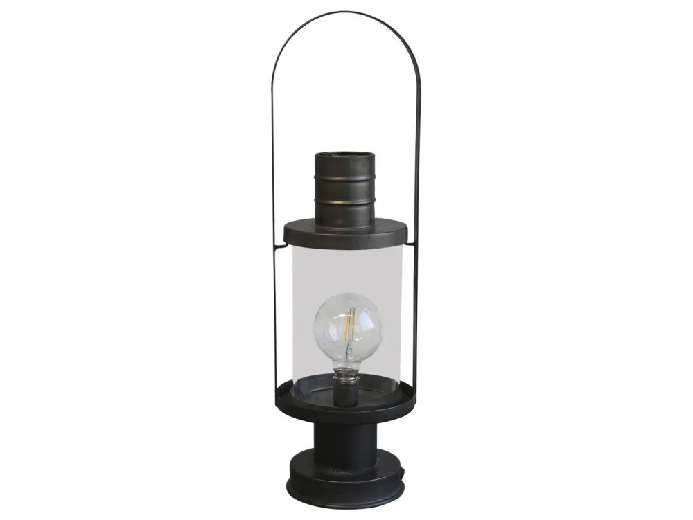 Chic Antique Led-Kerzen & Led-Laternen|Laternen-Laterne mit Glühbirne & Timer