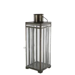 Chic Antique Laternen-Laterne mit Muster, Antik Messing