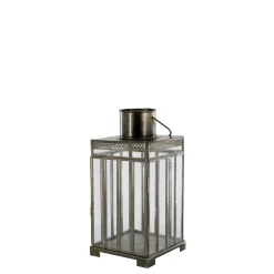 Chic Antique Laternen-Laterne mit Muster, Antik Messing
