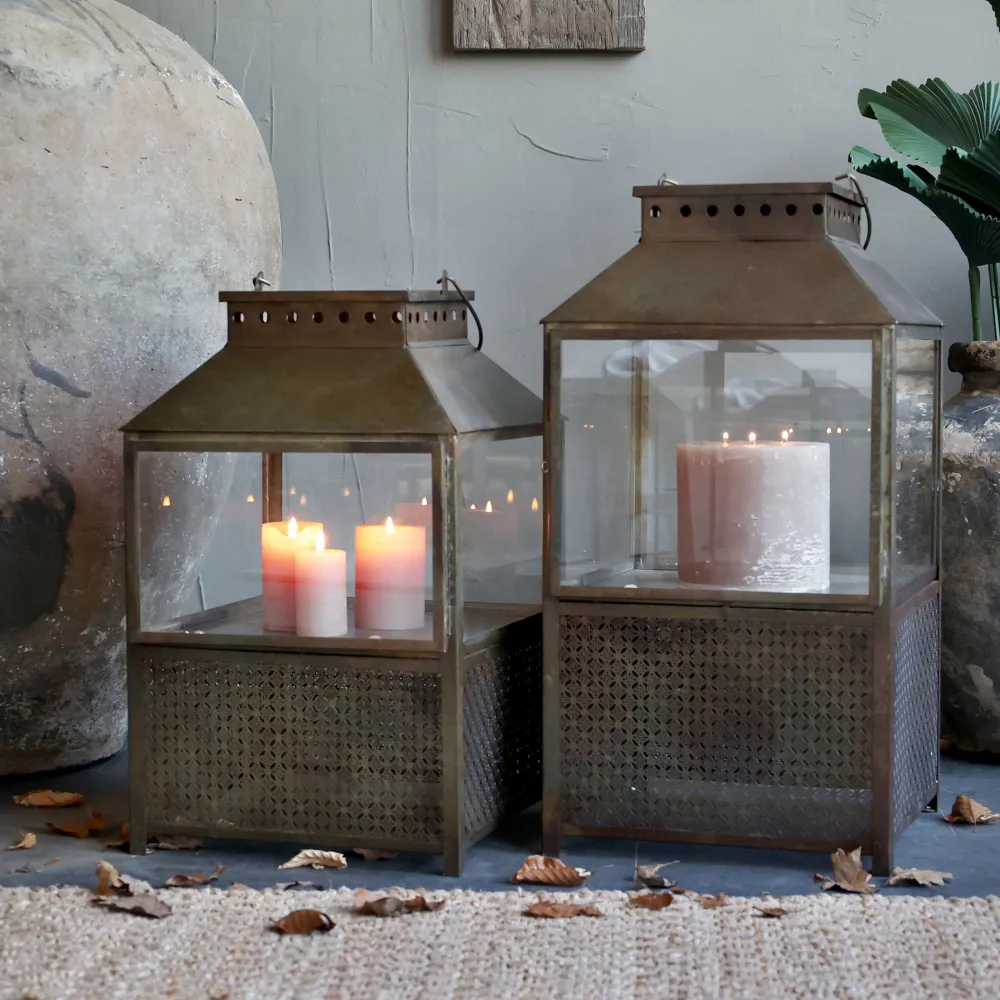 Chic Antique Herbstdeko|Laternen Für Garten Und Outdoor-Laterne mit Muster