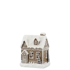 Chic Antique Led-Kerzen & Led-Laternen|Lichthäuser, Keramik-Häuschen-LED Häuschen, Noël Lebkuchenhaus