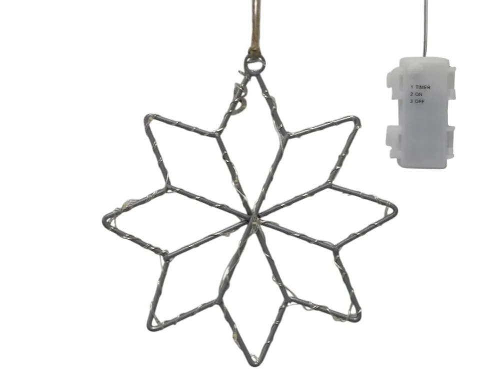 Chic Antique Weihnachtsdeko-LED Stern drinnen & draußen