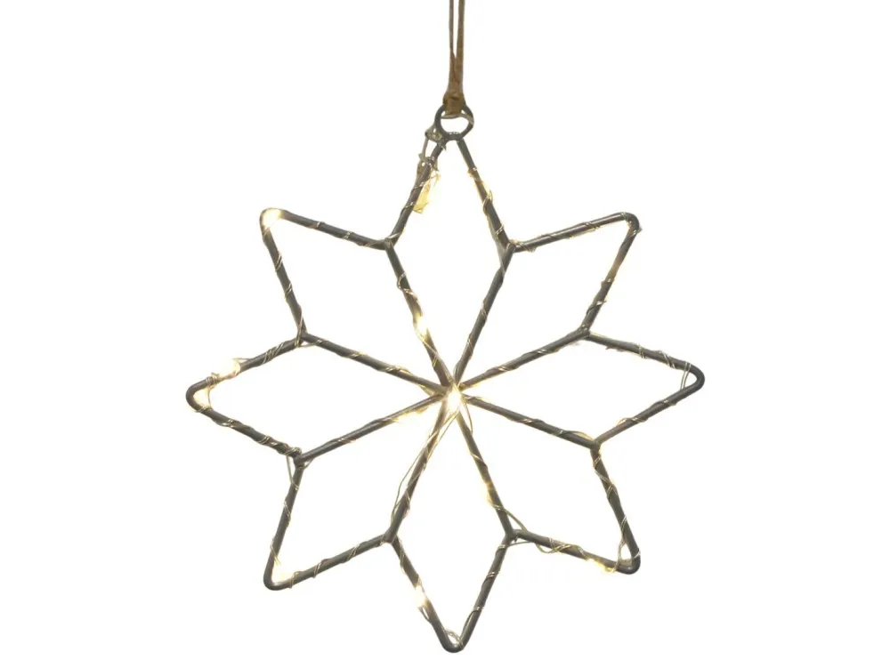 Chic Antique Weihnachtsdeko-LED Stern drinnen & draußen
