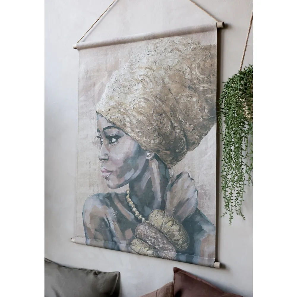Chic Antique Bilderrahmen|Schilder, Wandbilder & Poster-Leinwandbild zum Aufhängen mit Frau