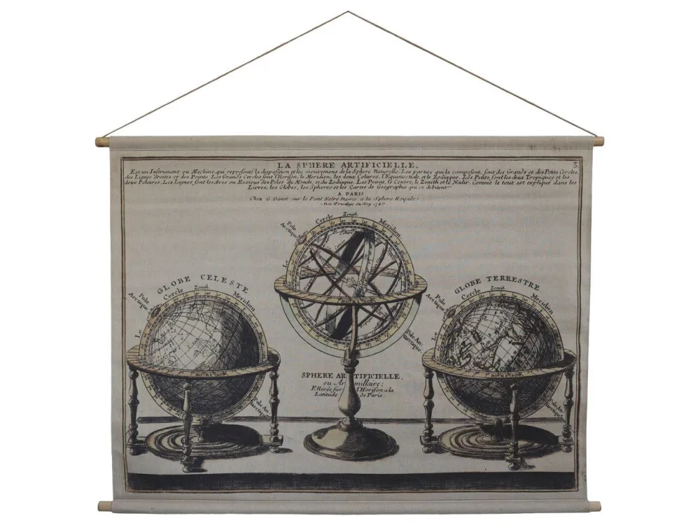 Chic Antique Bilderrahmen|Schilder, Wandbilder & Poster-Leinwandbild zum Aufhängen mit Globus
