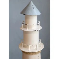 Chic Antique Led-Kerzen & Led-Laternen|Lichthäuser, Keramik-Häuschen-Leuchtturm mit LED