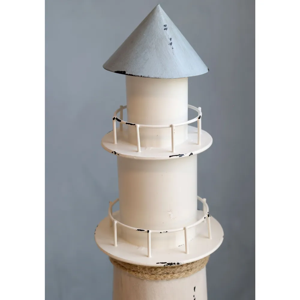 Chic Antique Led-Kerzen & Led-Laternen|Lichthäuser, Keramik-Häuschen-Leuchtturm mit LED