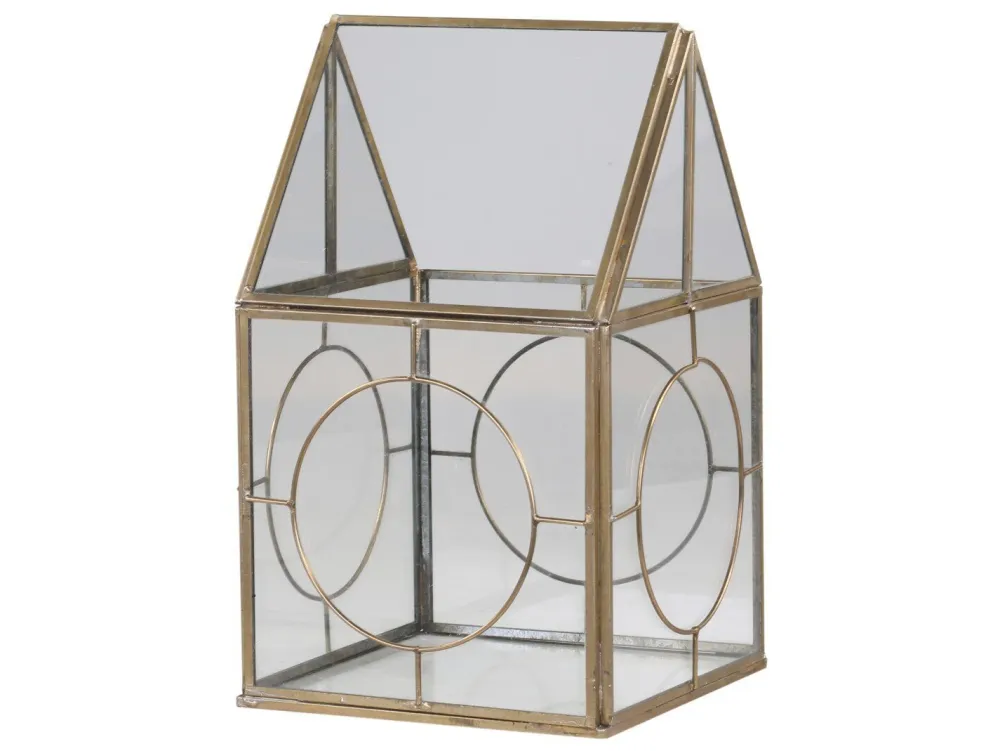 Chic Antique Lichthäuser, Keramik-Häuschen-Lichterhaus mit Dekor
