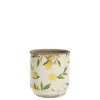 Chic Antique Gartendekoration|Töpfe Und Pflanzgefäße-Limone Blumentopf mit Zitronenmotiv
