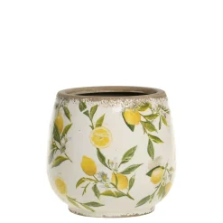 Chic Antique Blumentöpfe & Übertöpfe-Limone Blumentopf, bauchig mit Zitronenmotiv