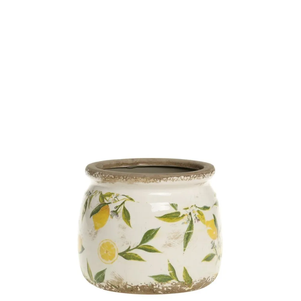 Chic Antique Blumentöpfe & Übertöpfe-Limone runder Blumentopf mit Rand