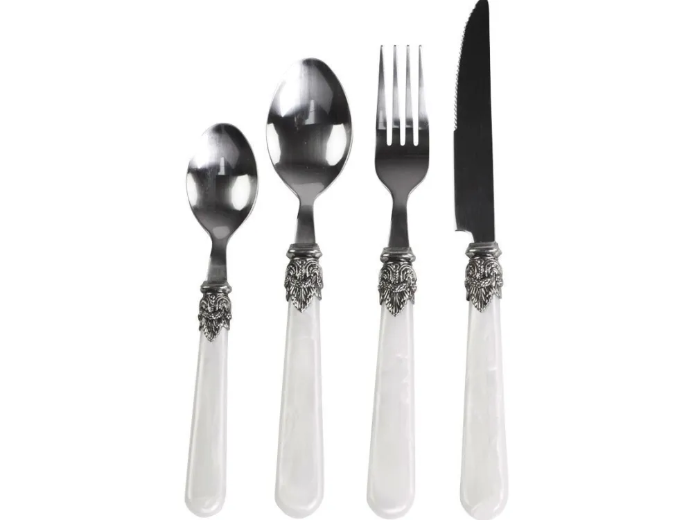 Chic Antique Besteck|Geschirr & Tischdeko Skandinavisch-Linas Besteck mit Silber Deko