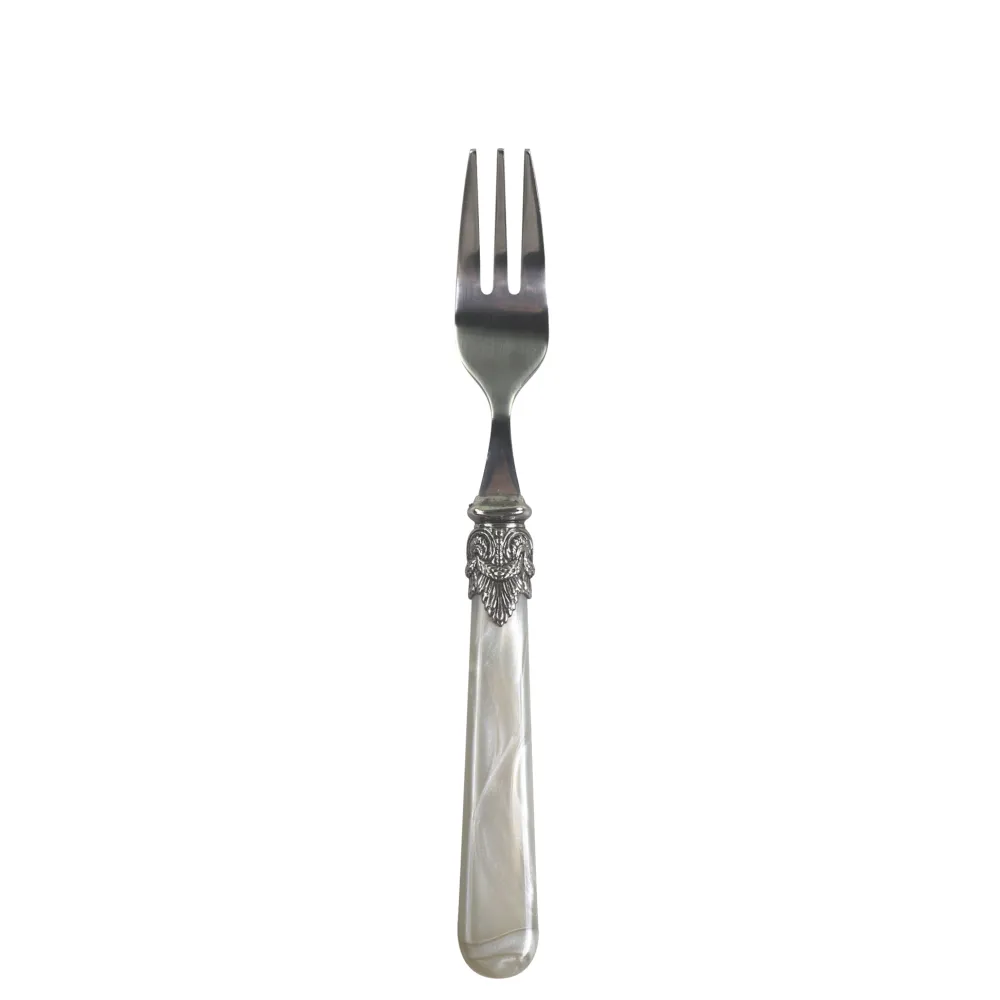 Chic Antique Besteck|Geschirr & Tischdeko Skandinavisch-Linas Kuchengabel mit silber Deko