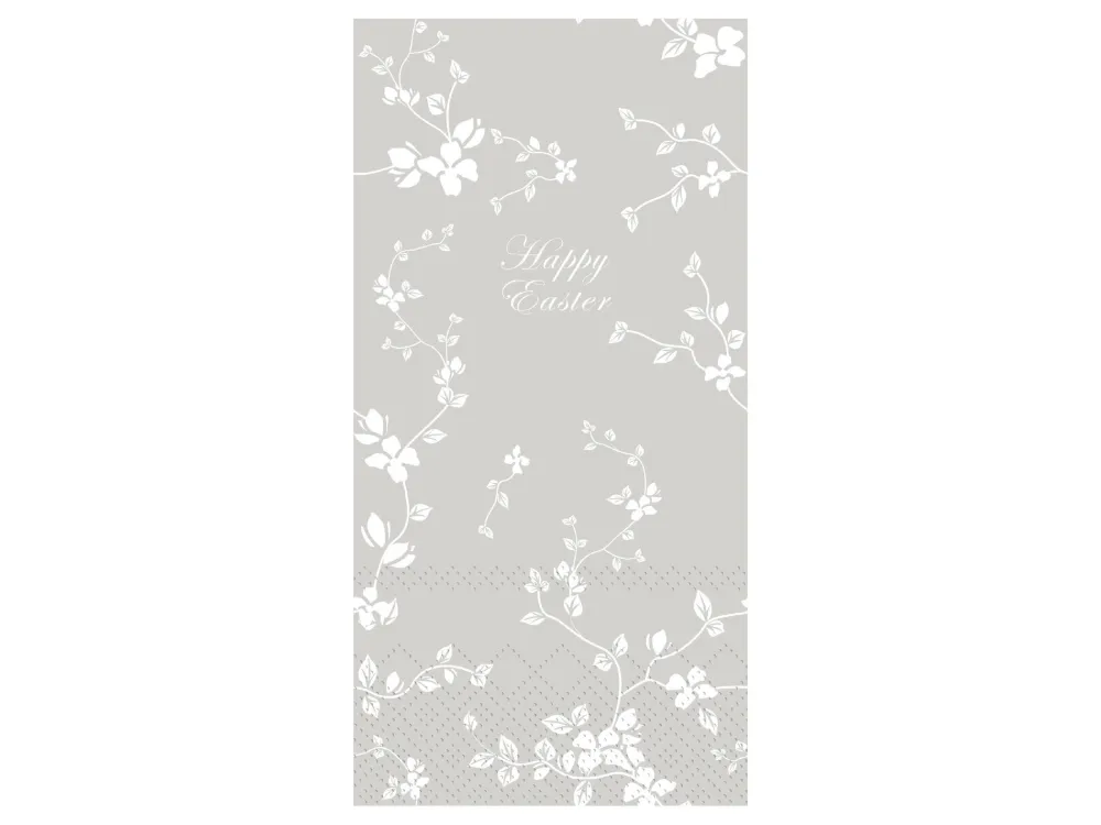 Chic Antique Oster-Deko-Längliche Serviette mit Blumen Happy Easter