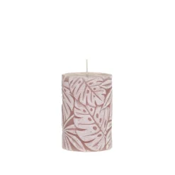 Chic Antique Kerzen-Macon Stumpenkerze mit Blattmuster