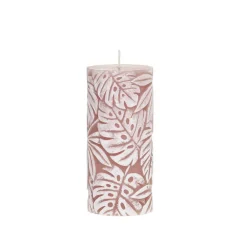 Chic Antique Kerzen-Macon Stumpenkerze mit Blattmuster
