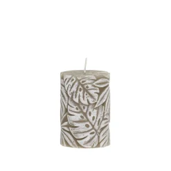 Chic Antique Kerzen-Macon Stumpenkerze mit Blattmuster