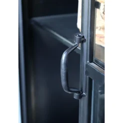 Chic Antique Schränke-Metall Vitrinenschrank mit 2 Türen und Regalen