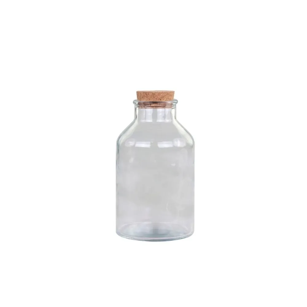 Chic Antique Vorratsgläser|Küchenaufbewahrung-Milchflasche mit Korkverschluss