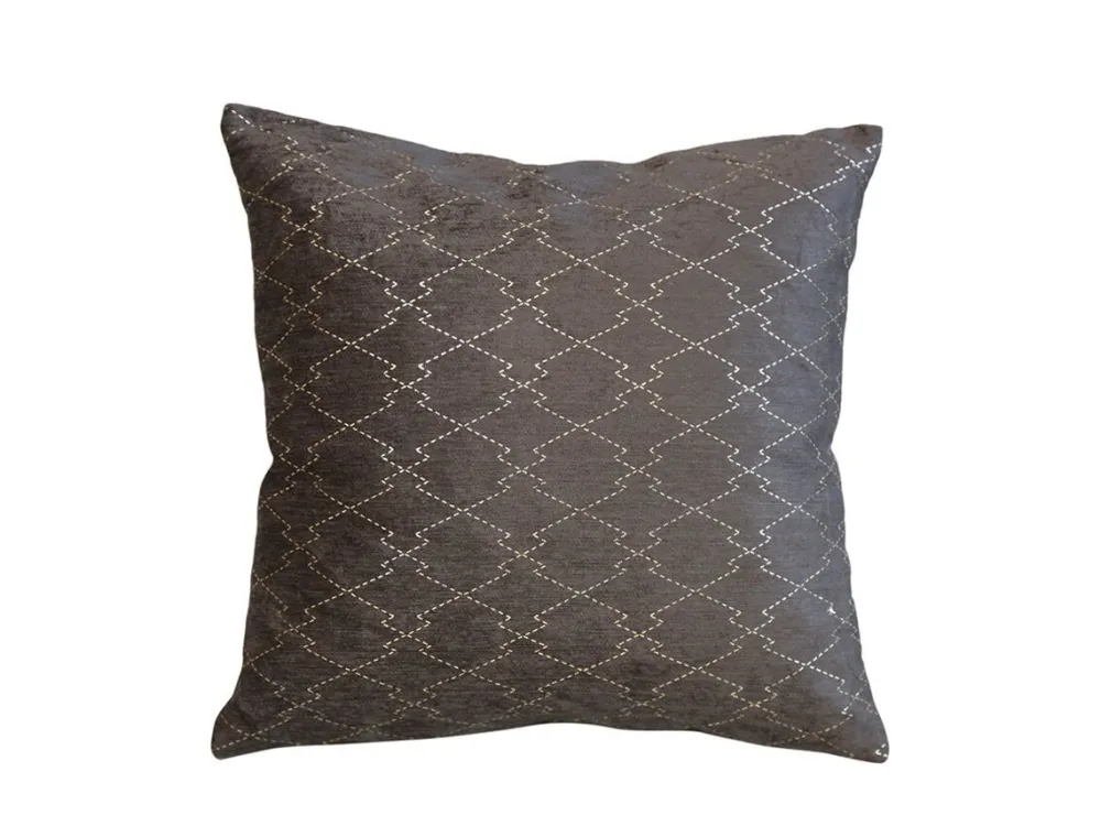 Chic Antique Kissen & Kissenbezüge-Moulin Kissen mit Gold Muster, mokka