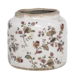Chic Antique Gartendekoration|Töpfe Und Pflanzgefäße-Nancy Blumentopf Typ 2 mit Blumenmotiv