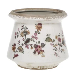 Chic Antique Gartendekoration|Töpfe Und Pflanzgefäße-Nancy Blumentopf Typ 3 mit Blumenmotiv