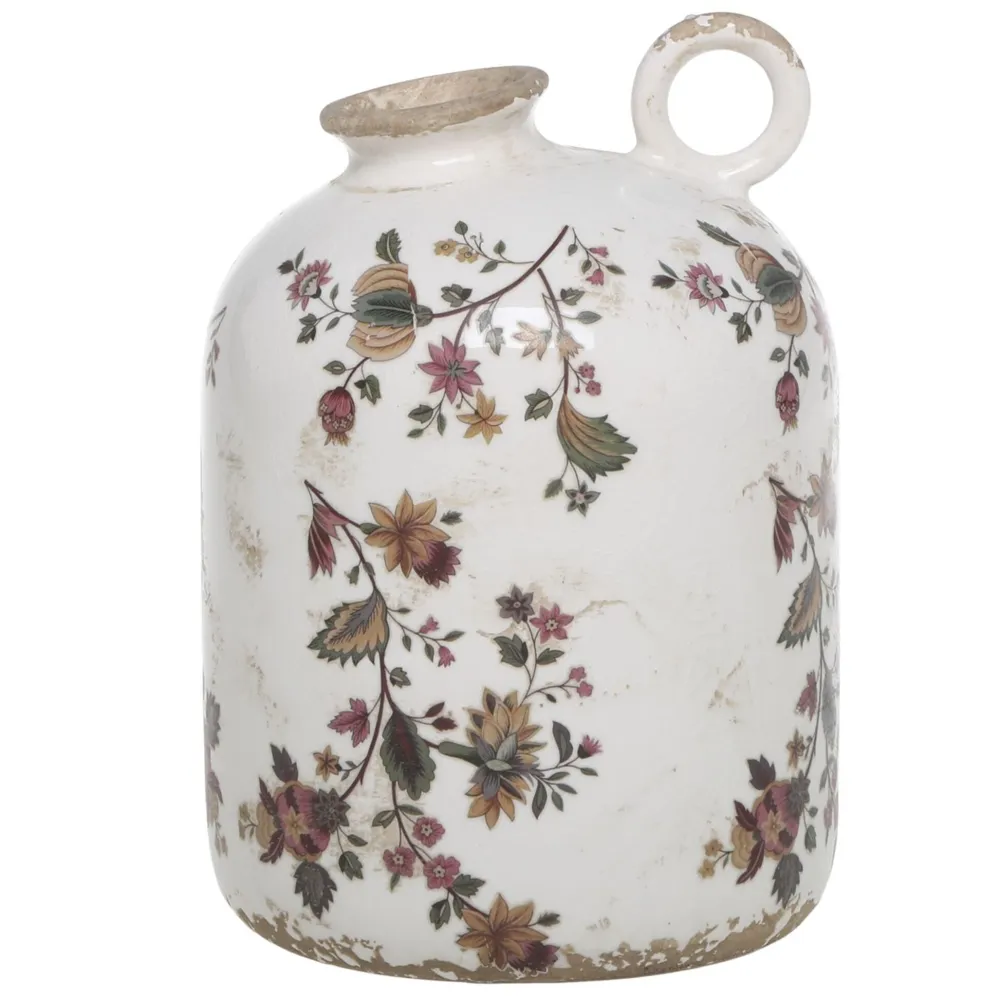 Chic Antique Gartendekoration|Vasen-Nancy Vase mit Blumenmotiv