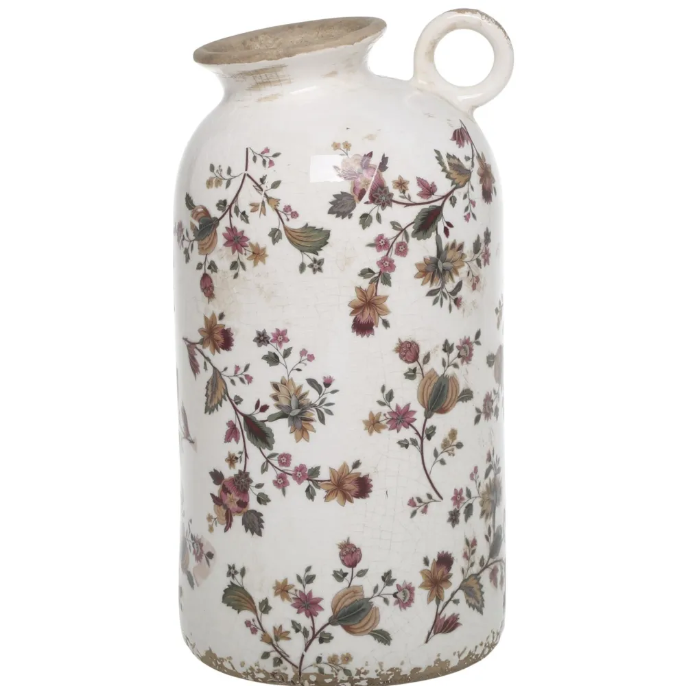 Chic Antique Gartendekoration|Vasen-Nancy Vase mit Blumenmotiv