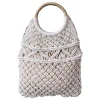Chic Antique Taschen-Netztasche gehäckelt mit Rattanhenkel