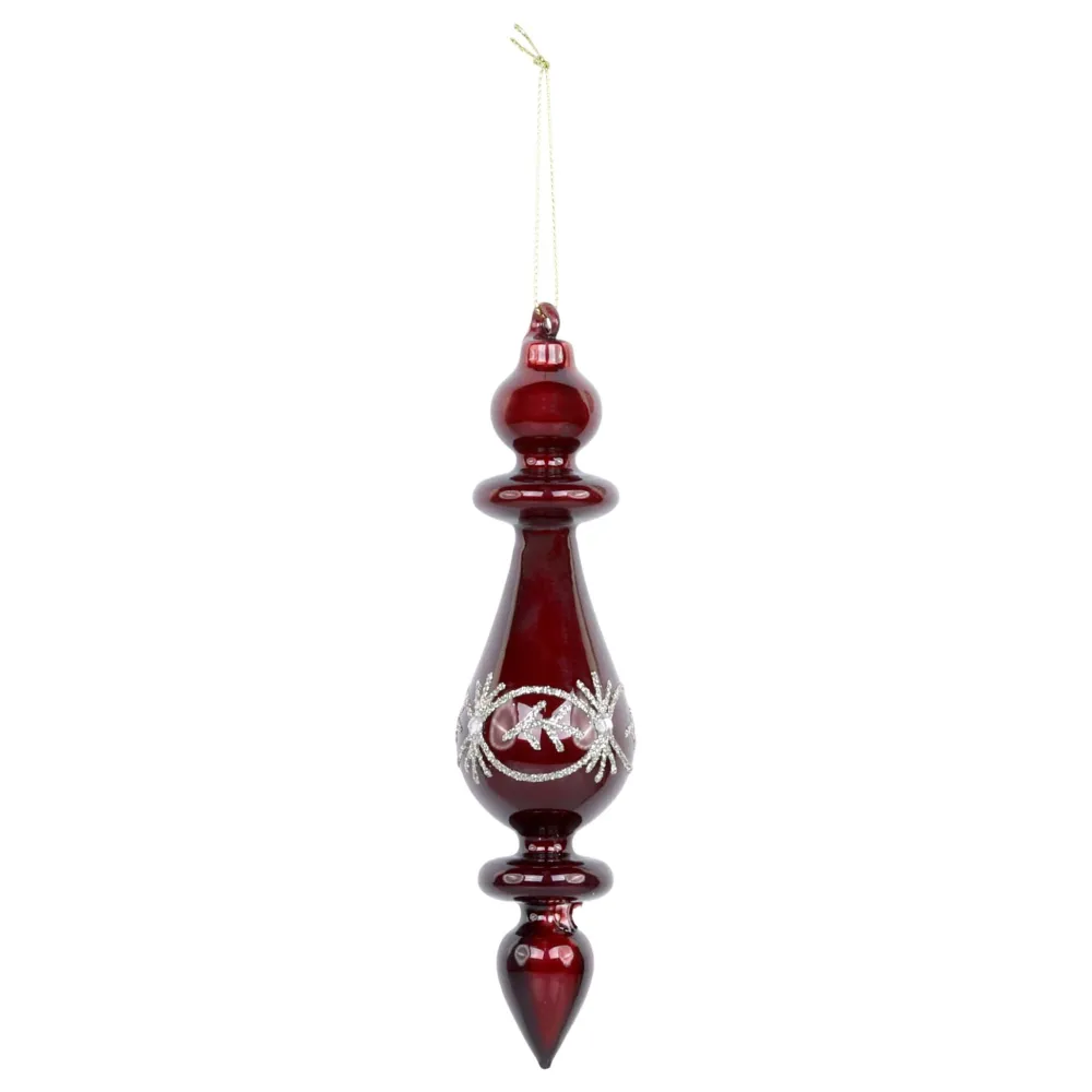 Chic Antique Weihnachtsdeko-Ornament aus Glas mit Glitzer