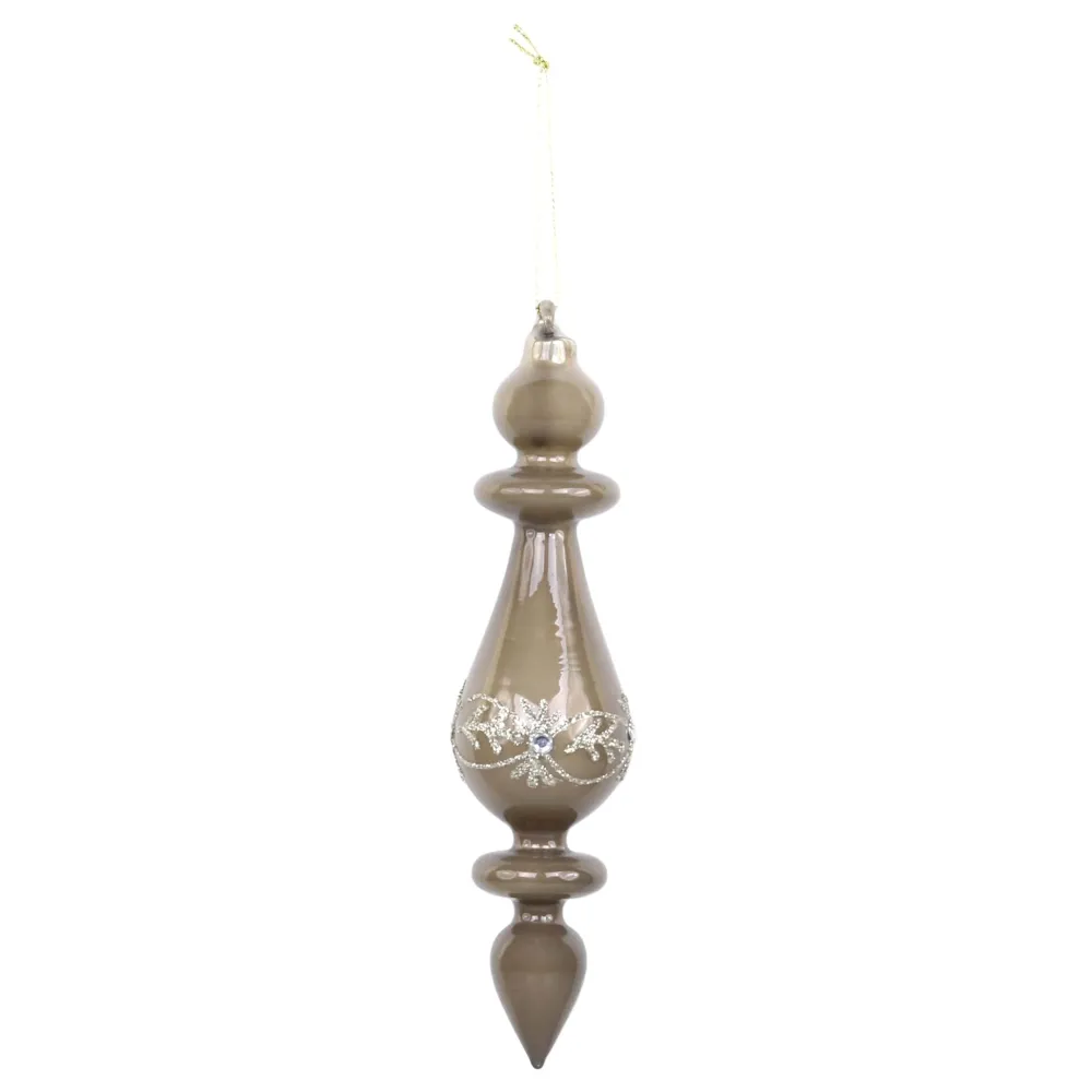 Chic Antique Weihnachtsdeko-Ornament aus Glas mit Glitzer