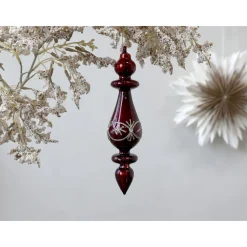 Chic Antique Weihnachtsdeko-Ornament aus Glas mit Glitzer