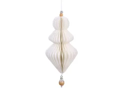 Chic Antique Dekohänger & Girlanden|Weihnachtsdeko-Ornament aus Papier mit Holzperle