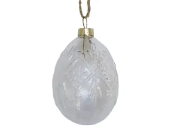 Chic Antique Oster-Deko|Dekohänger & Girlanden-Osterei mit Muster aus Glas