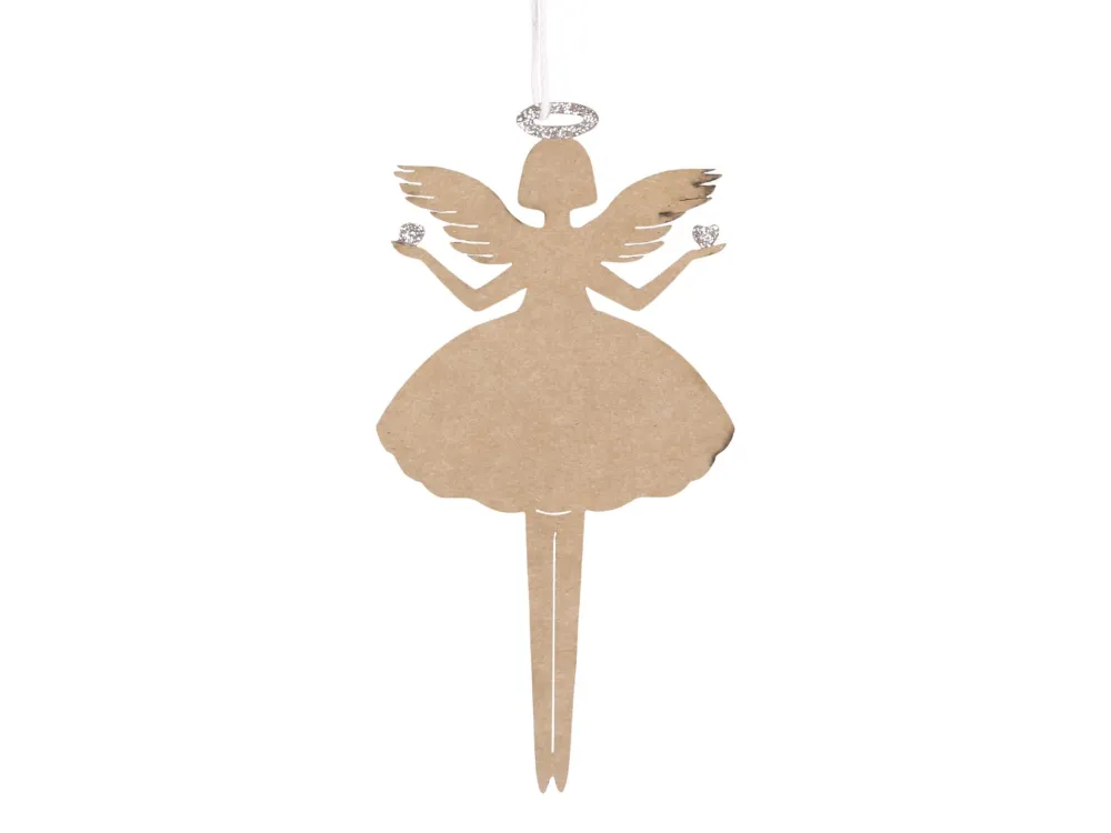 Chic Antique Dekohänger & Girlanden|Weihnachtsdeko-Papierengel mit Glitzer 6er Set