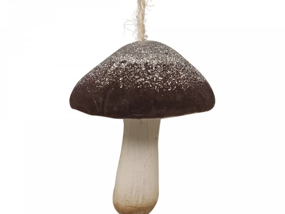 Chic Antique Herbstdeko-Pilz Velours zum Aufhängen