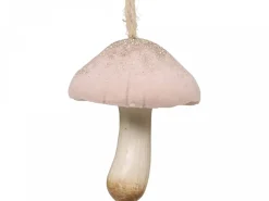 Chic Antique Herbstdeko-Pilz Velours zum Aufhängen