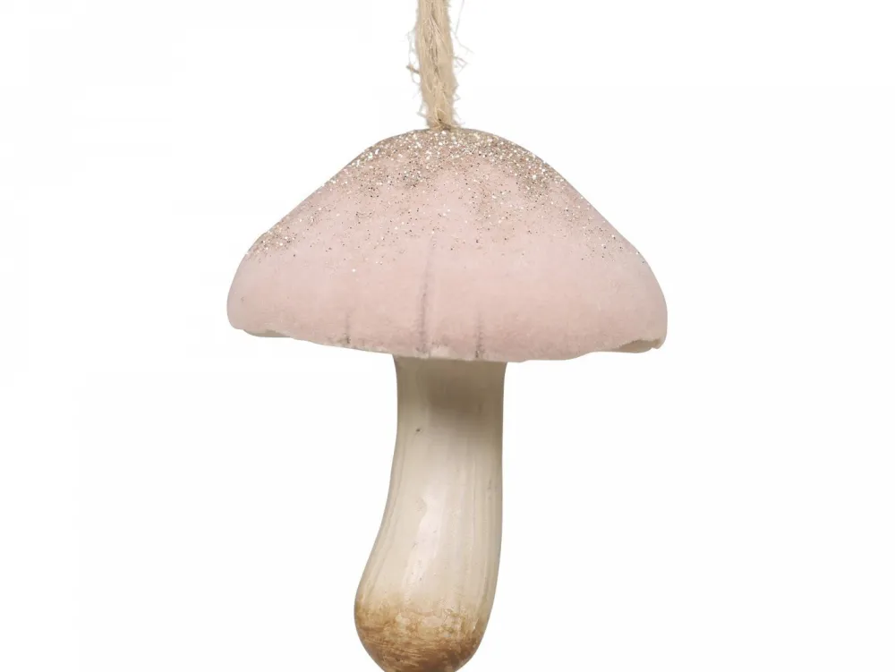 Chic Antique Herbstdeko-Pilz Velours zum Aufhängen
