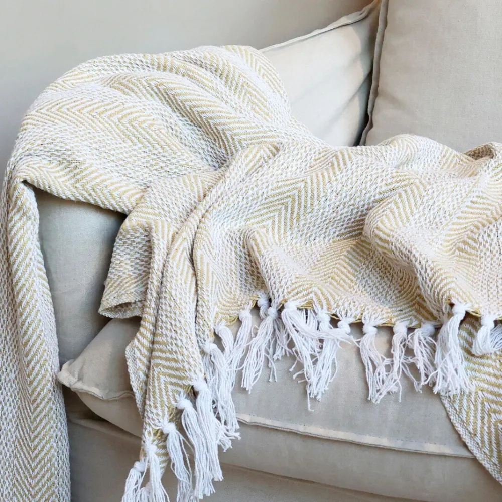Chic Antique Decken & Plaids-Plaid Decke Aix aus recycelter Baumwolle