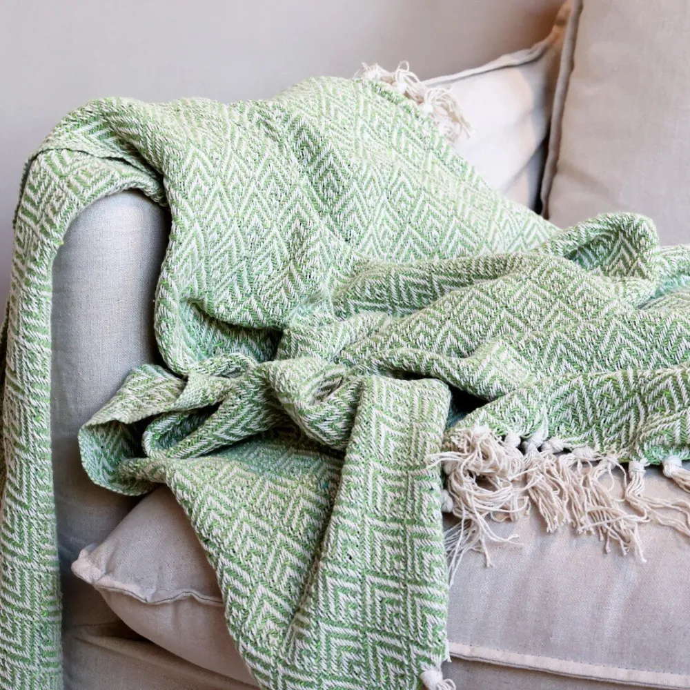 Chic Antique Decken & Plaids-Plaid Decke Aix aus recycelter Baumwolle