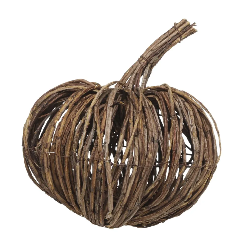 Chic Antique Herbstdeko|Gartendekoration-Rattan Kürbis