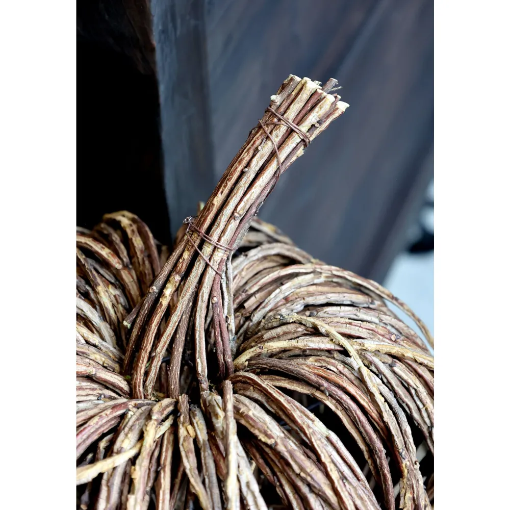 Chic Antique Herbstdeko|Gartendekoration-Rattan Kürbis