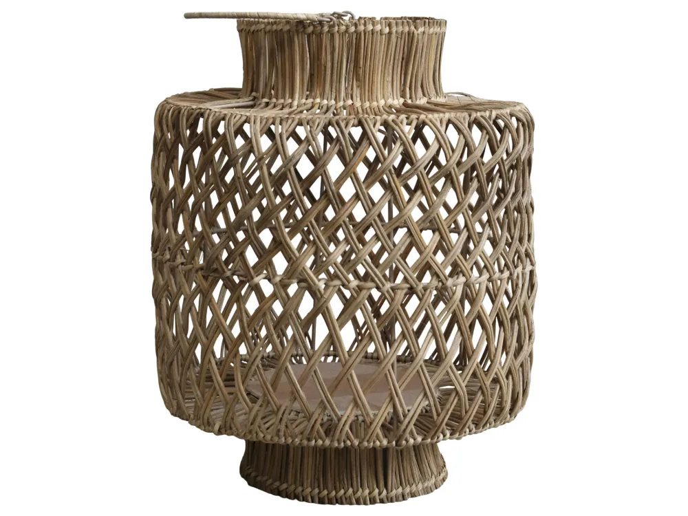Chic Antique Laternen-Rattan Laterne geflochten