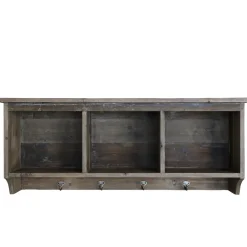 Chic Antique Wandregale|Regale-Regalbrett mit 3 Fächern und 4 Haken